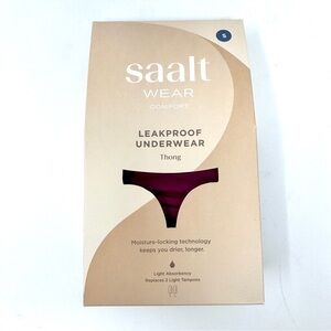 Saalt Wear Comfort Leakproof Underwear in a Thong style New in Box Purple